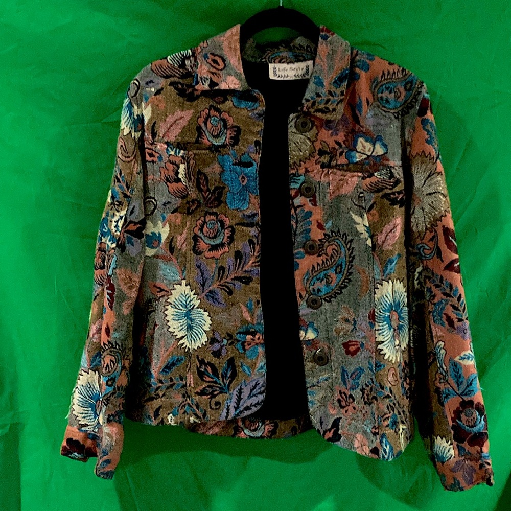 Vintage Life Style tapestry jacket